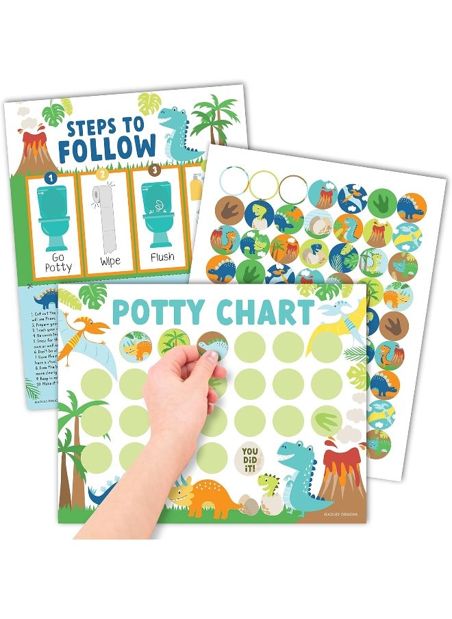 Hadley Designs Hadley Designs Dinosaur Potty Training Chart for Toddlers Boys  - Image 1