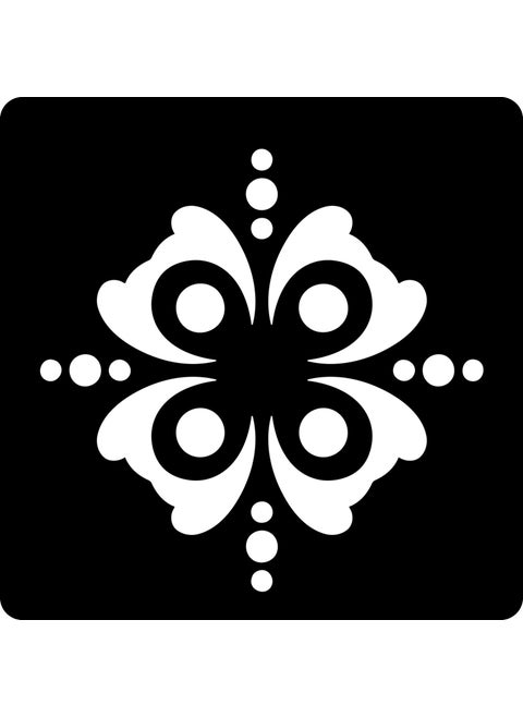 Kachi Pencil Rangoli Design Art Stencils for Art Craft and Painting Big Size 12x12 inch Reusable Stencil for Painting Fabric Glass Wall Painting and Craft Painting 1959