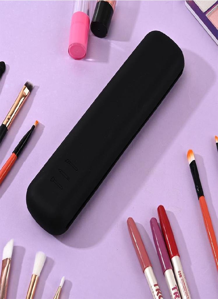 Eckek - Portable Eyebrow Pencil Case Silicone Magnetic Storage Bag Eyeshadow Brushes Simple Dustproof - Image 1