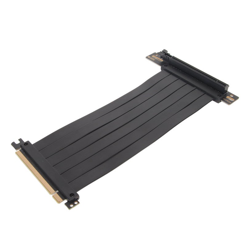 كابل رايزر PCIE 3.0 X16 بطول 20 سم أسود - كابل تمديد لبطاقة الرسوميات - تصميم مرن وقابل للانحناء ومضاد للتداخل لتركيب وحدة معالجة الرسوميات العمودي - Image 2