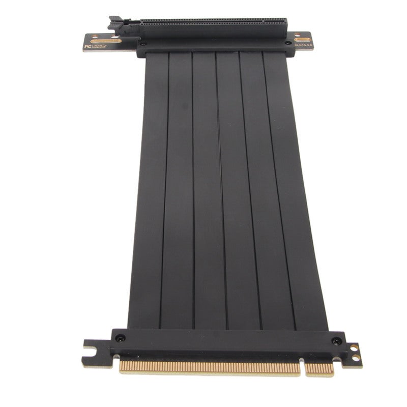 كابل رايزر PCIE 3.0 X16 بطول 20 سم أسود - كابل تمديد لبطاقة الرسوميات - تصميم مرن وقابل للانحناء ومضاد للتداخل لتركيب وحدة معالجة الرسوميات العمودي - Image 4