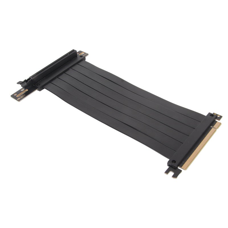 كابل رايزر PCIE 3.0 X16 بطول 20 سم أسود - كابل تمديد لبطاقة الرسوميات - تصميم مرن وقابل للانحناء ومضاد للتداخل لتركيب وحدة معالجة الرسوميات العمودي - Image 3