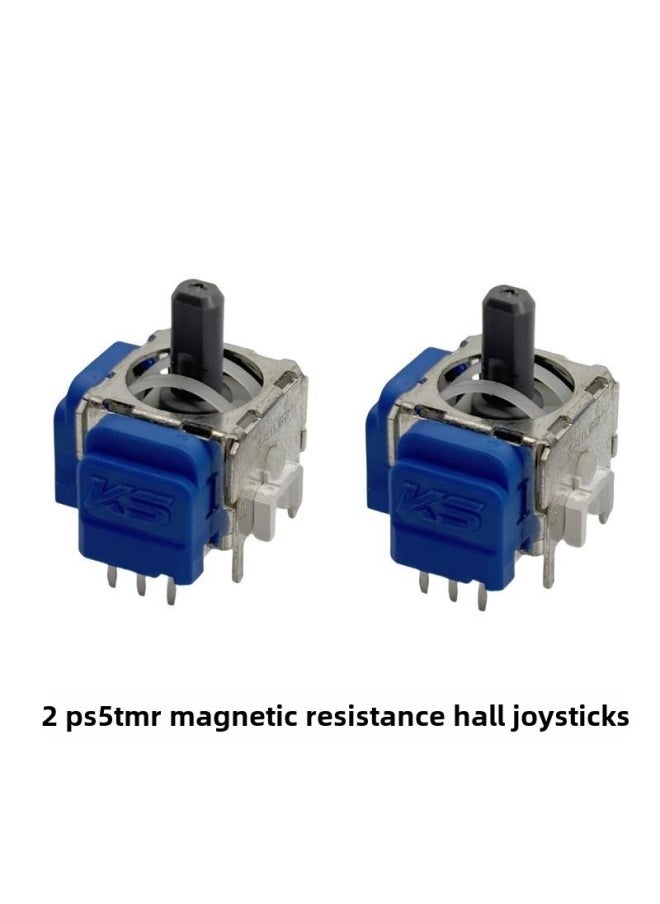 Generic Silver Control TMR Reluctance Rocker PS5 Handle Hall Electromagnetic Rocker High Precision PS5 To Solve Drift Low Power Consumption-Product Color:Ps5 Silver Controlled Tmr Hall Joystick 2 Pieces + Hat  - Image 5