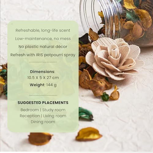 IRIS Jasmine Home Fragrance Potpourri (140gm) | Natural Decoration | Mood Enhancer | Perfect for Home Decor and Gifts - Image 4