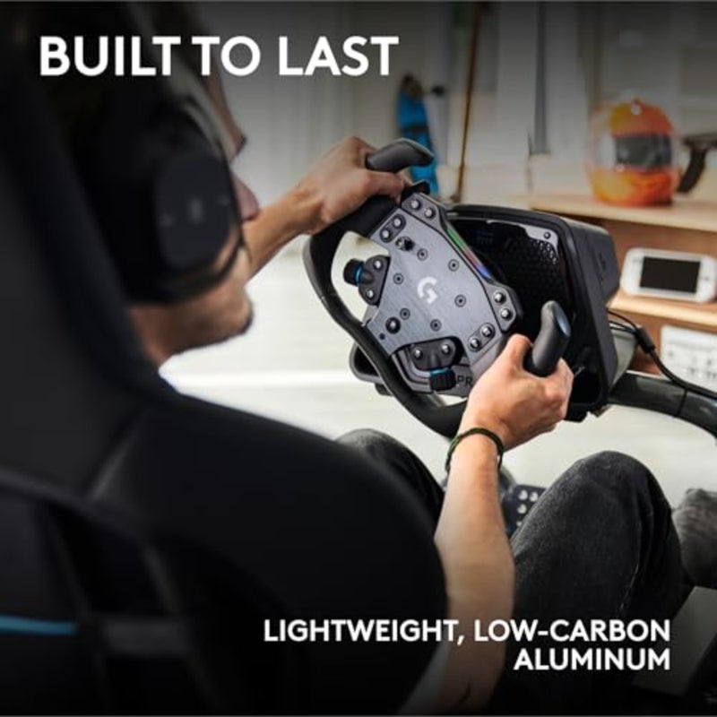 عجلة المسار Logitech G RS - عجلة قيادة Sim Racing، شكل منحوت عالي الأداء، مقبض مثالي، متوافق مع محور العجلة RS. - Image 5