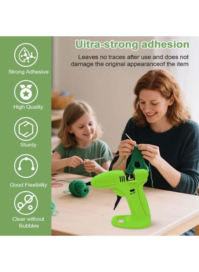 Wireless Hot Glue Gun - USB Rechargeable 2000mAh Wireless Hot Glue Gun with 30 Mini Glue Sticks - Battery Powered Rechargeable Hot Glue Gun Kit for DIY Crafts, Art, and Home Repair - Image 5