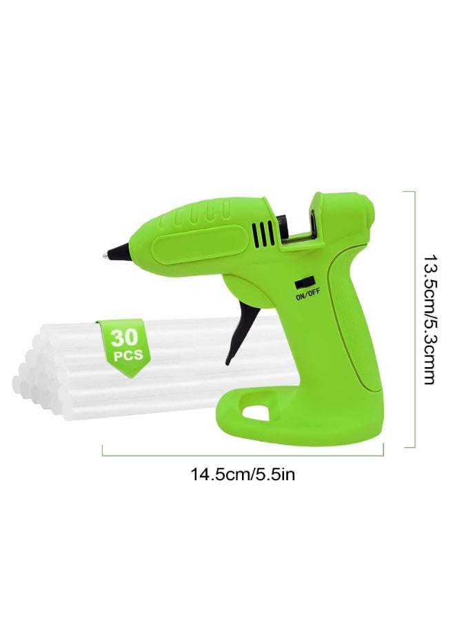 Wireless Hot Glue Gun - USB Rechargeable 2000mAh Wireless Hot Glue Gun with 30 Mini Glue Sticks - Battery Powered Rechargeable Hot Glue Gun Kit for DIY Crafts, Art, and Home Repair - Image 2