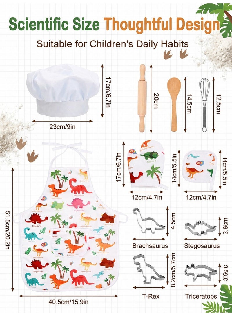 24pcs أطفال طباخ دور لعب زي مجموعة,الطفل الصغير الطبخ المجموعة المقابلة,المقابلة والطباخ قبعة لللباس حتى زي الطهي لعب للأطفال - Image 5