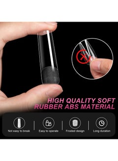 AORAEM Aoream Long Square Nail Tips 240Pcs Clear Soft Gel False Nails Half Matte Full Cover Press On Nails 12 Sizes Coffin Nail Tips For Acrylic Nails Professional Salon For Home Diy  - Image 5