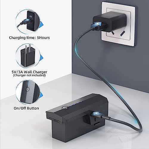 Ruko F11/F11PRO/F11GIM/F11GIM2 Drone Battery 11.1V 2500mAh/27.75Wh Li-po Rechargeable Battery and USB Cable for F11 Series RC Quadcopter Drone Black - Image 4