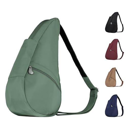 AmeriBag 19" Microfiber Ergonomic Crossbody Sling Healthy Back Bag for Everyday Use, Travel & Walking Comfort (Sea Moss) - Image 1