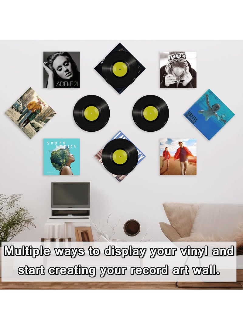 SYOSI - Clear Vinyl Record Holder Wall Mount, Minimalist Acrylic Vinyl Holder Wall Display Stand Record Album Shelves Wall Mounted Display for Displaying Daily LP, CD Listening (30 Pack) - Image 1