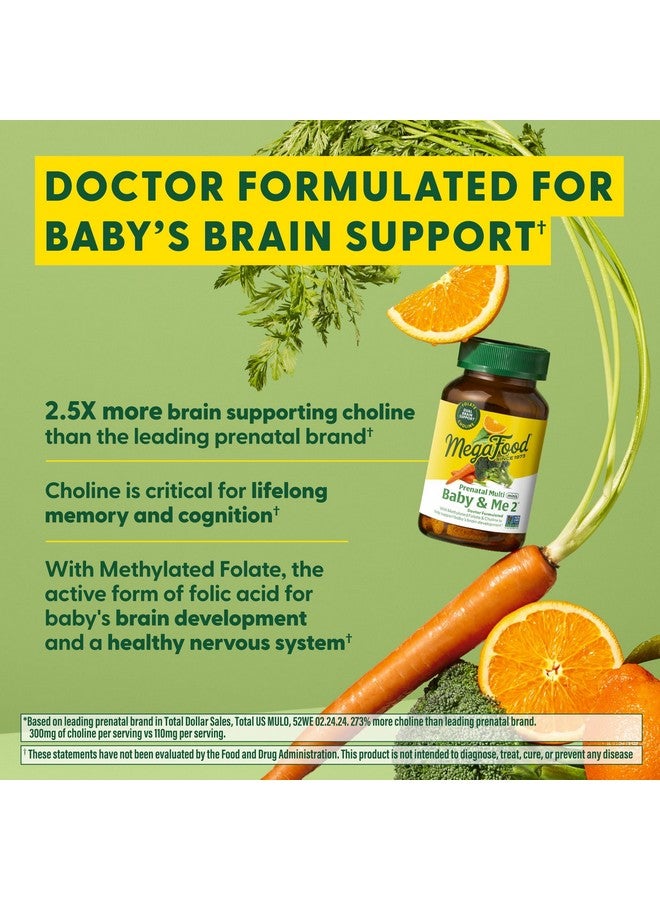 ميغافود ميجا فود بيبي آند مي 2 متعدد الفيتامينات قبل الولادة للنساء مع الكولين، ميثيل فولات، الحديد - خالٍ من الغلوتين، نباتي، متعدد الفيتامينات قبل الولادة للنساء - 60 قرصًا، 30 حصة - Image 4