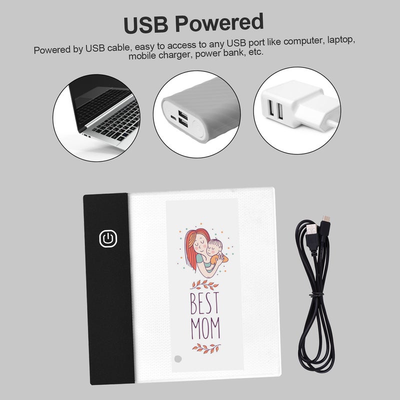 Flipbook Kit With 5 Flip Books (300 Sheets) 2 Binding Screw Sizes - Stepless Brightness Control Non-Flicking LED Light Pad For Animators Artists Kids Students Home Art Creation - Image 2