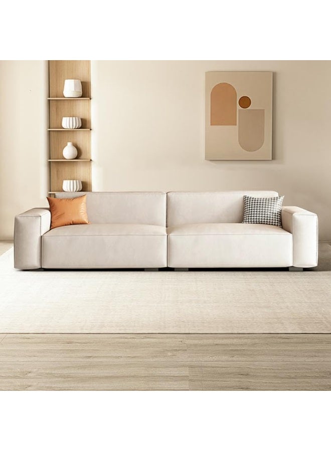 Comfynest Comfynest Modern Gray Flannel Upholstered Sofa with Square Arms 