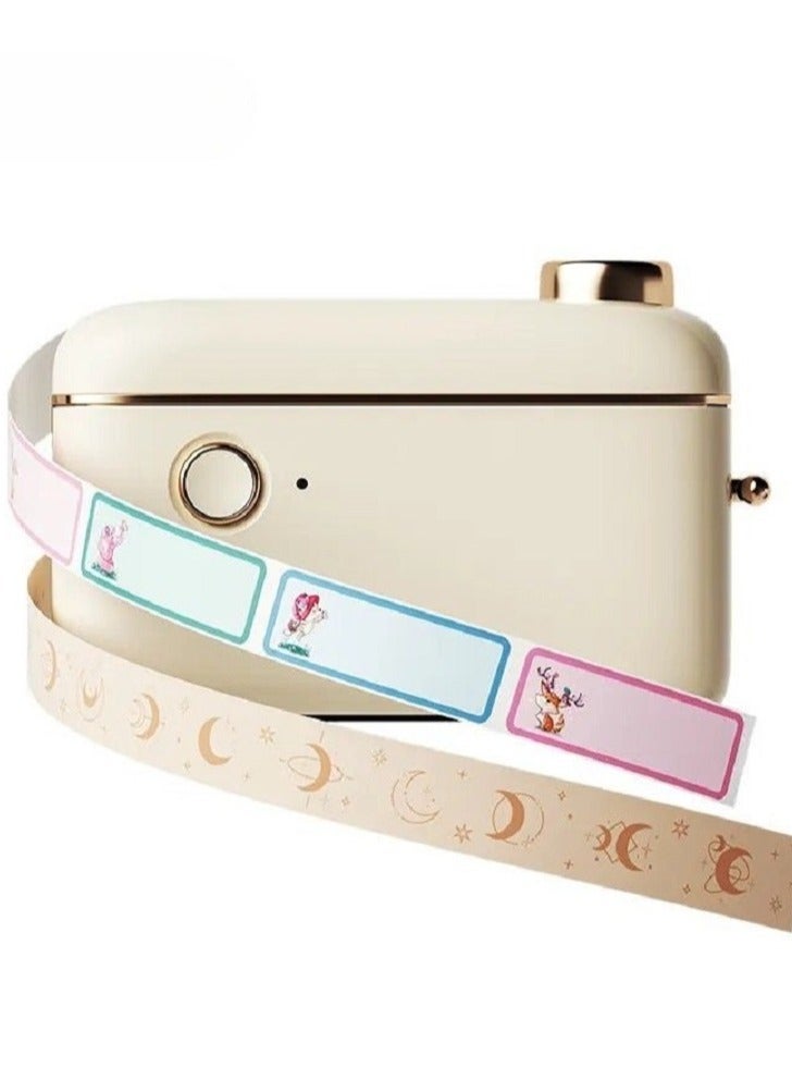 طابعة ملصقات حرارية صغيرة الحجم للجيب مع اتصال BT، تصميم الكل في واحد، دعم مستمر وملصقات الفجوة، قاطع مدمج لبطاقات الأسعار، والمشروعات اليدوية، والمجلات، وأدوات الدراسة والملصقات - Image 1