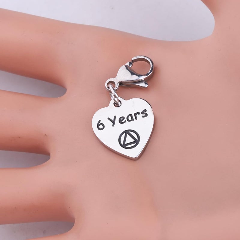 FEELMEM AA Recovery Jewelry AA Sobriety Charm Zipper Pull Alcohol Anonymities Gifts Sober Sobriety Charm Sobriety Gifts - Image 1