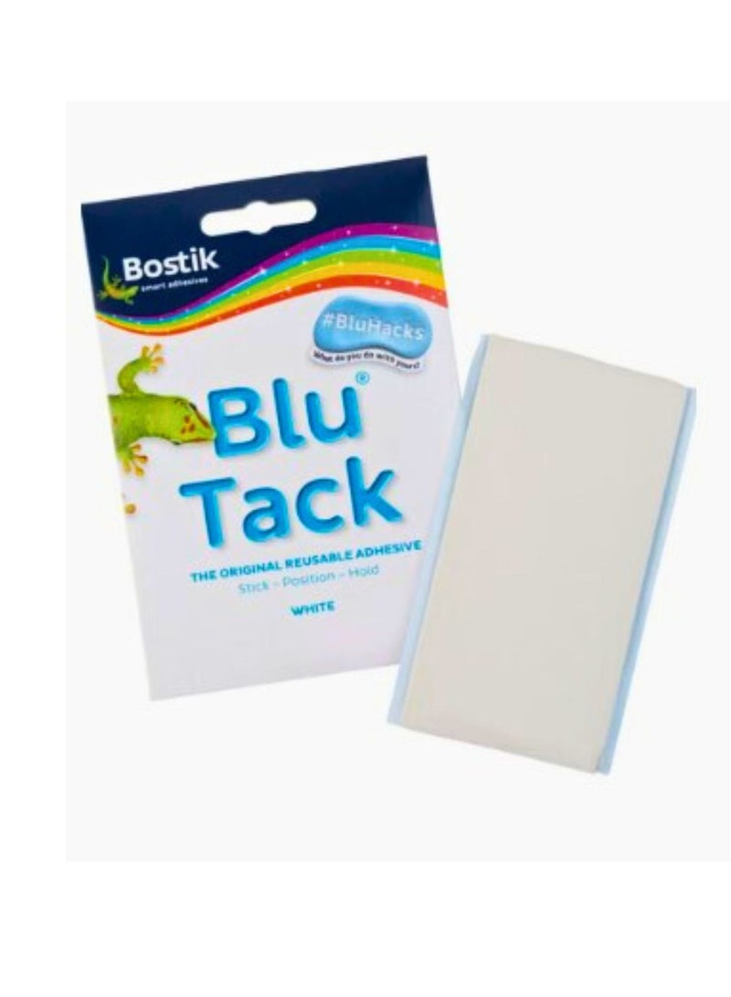 بوستيك 12 قطعة لاصقة بلو تاك متعددة الأغراض قابلة لإعادة الاستخدام باللون الأبيض - Image 2