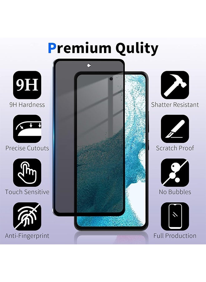 جيفت واقي شاشة عالي الدقة لهاتف سامسونج جالاكسي A56، حماية كاملة من التلصص، مصنوع من الزجاج المقوى مع واقي لعدسة الكاميرا. - Image 4