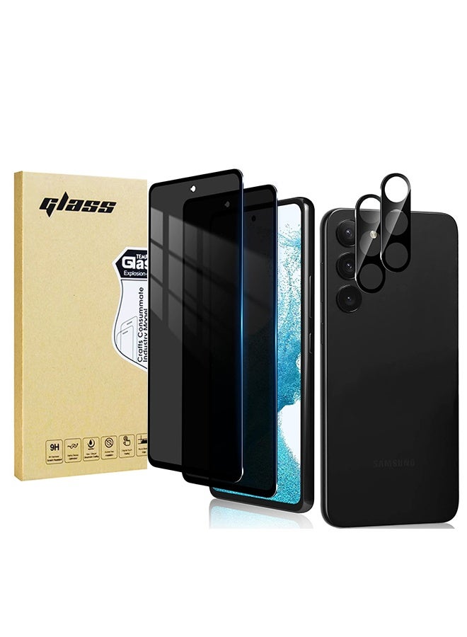 جيفت واقي شاشة عالي الدقة لهاتف سامسونج جالاكسي A56، حماية كاملة من التلصص، مصنوع من الزجاج المقوى مع واقي لعدسة الكاميرا. - Image 1