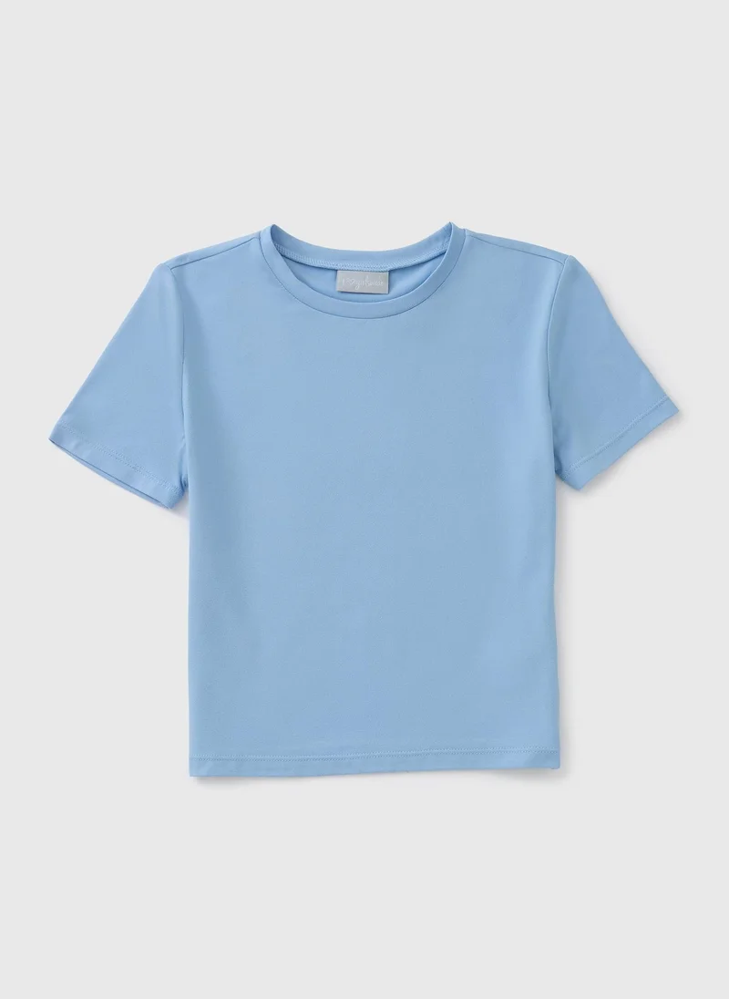 Matalan Girls Blue Soft Touch T-Shirt