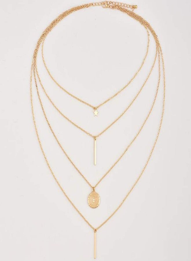 Chmier Bohemia Layered Choker Necklace Star Choker Gold Coin Necklace Bar Pendant Necklace Lariat Y Necklace - Image 5