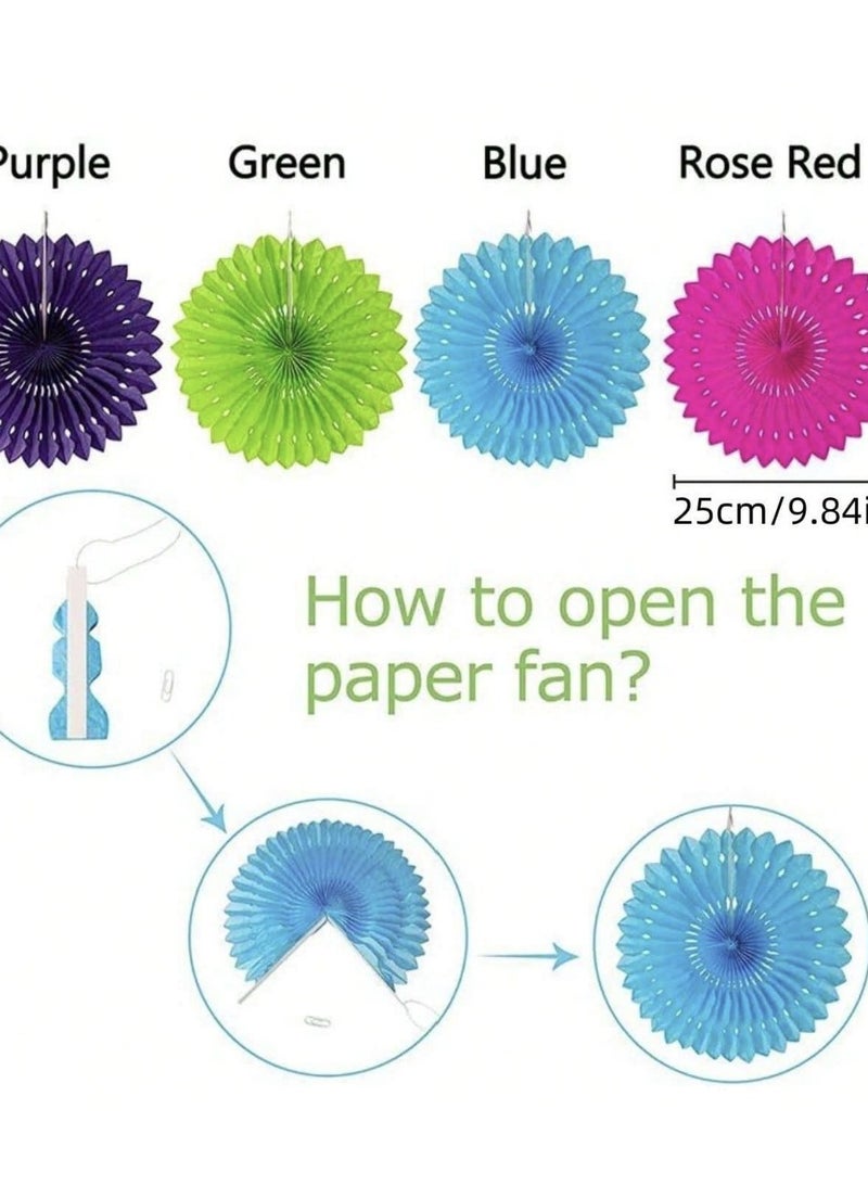 زينه ورقية بالوان رائعة ومتنوعة لحفلات  التخرج واعياد الميلاد وحفلات الزفاف وحفلات استقبال المولود الجديد33 قطع - Image 3
