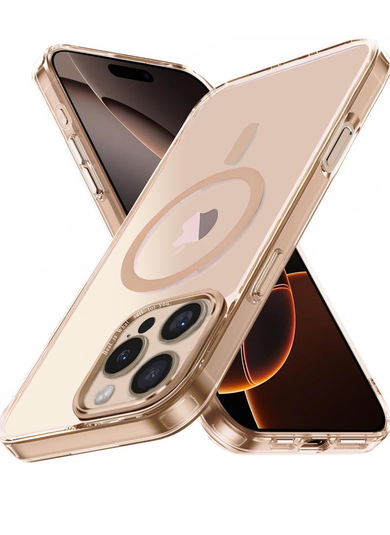 YoYoTech Desert Titanium Clear Cover Compatible for iPhone 16 Pro Case 6.3' [Anti-Yellowing] Hard Back Slim Shockproof iPhone 16 Pro Desert Titanium Case.  - Image 1
