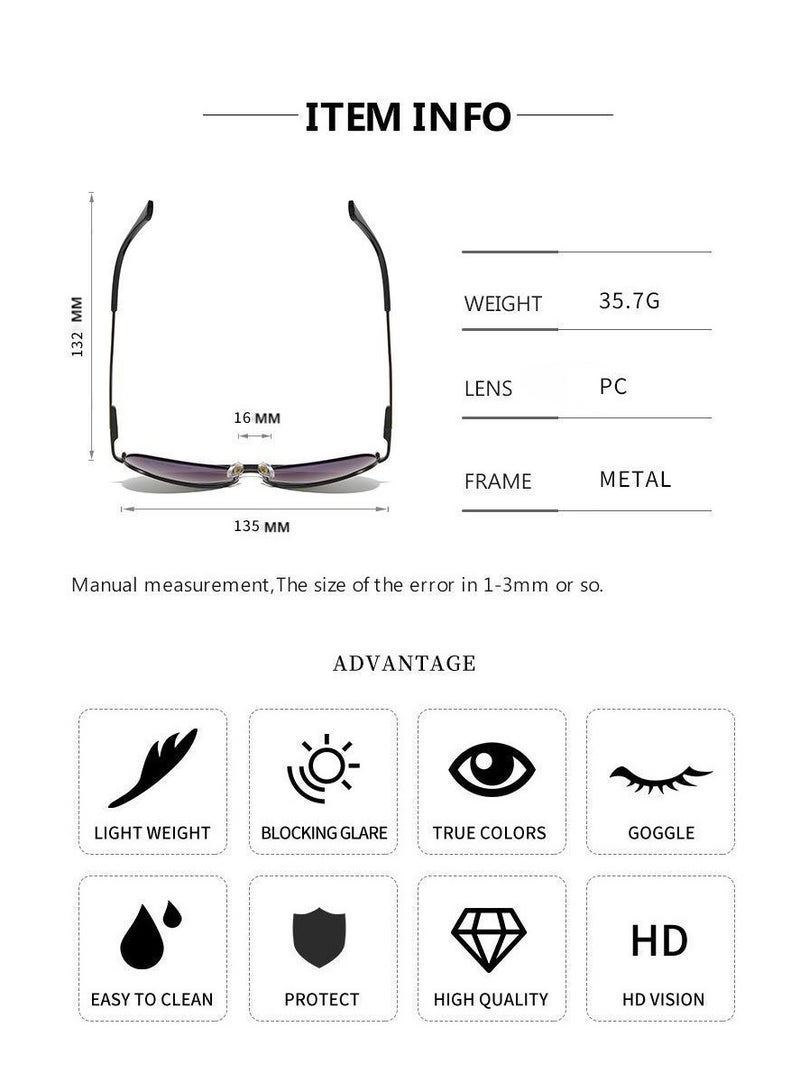 POLICE Pilot Polarized Lens Sunglasses,Cycling Sunglasses, Tea Lenses with Gold Frames - Image 5