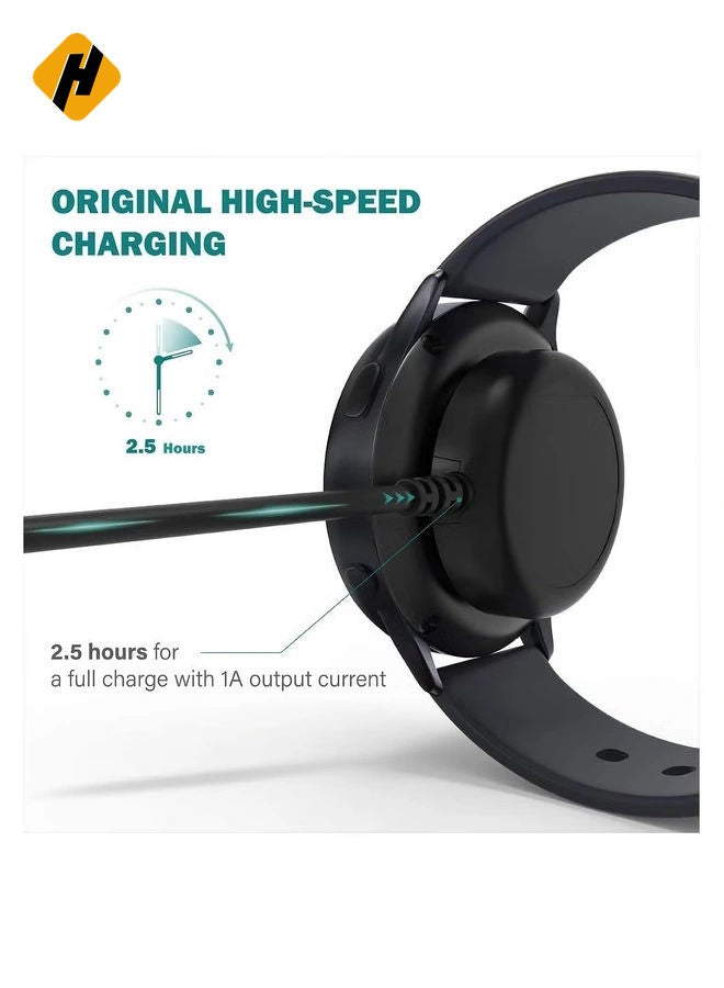 HuHa Charger Compatible with Samsung Galaxy Watch 4/4 Classic Watch3 Active 1 2 SM-R500 SM-R830 SM-R820 SM-R840 SM-R850 - USB Charging Cable 3.3ft 100cm - Smartwatch Accessories - Image 5