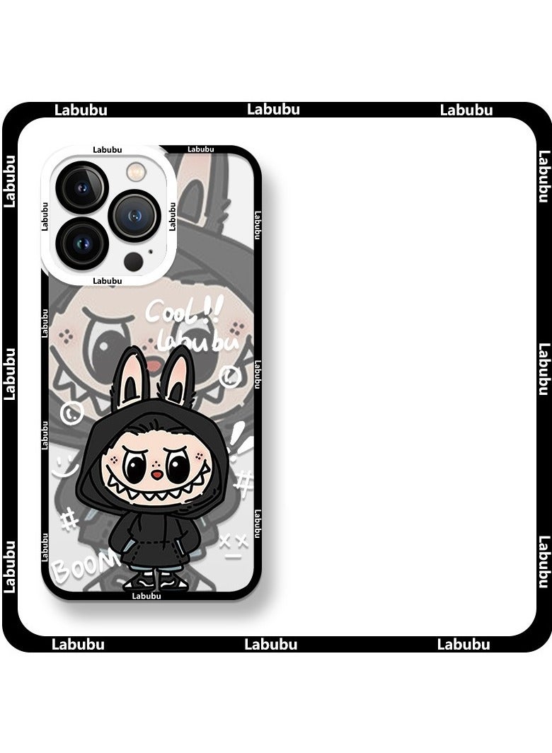 LABUBU Cute labubu Compatible with iPhone Liquid Silicone Case, Full Body Protective Cover, Shockproof, Slim Phone Case for iphone 14Pro