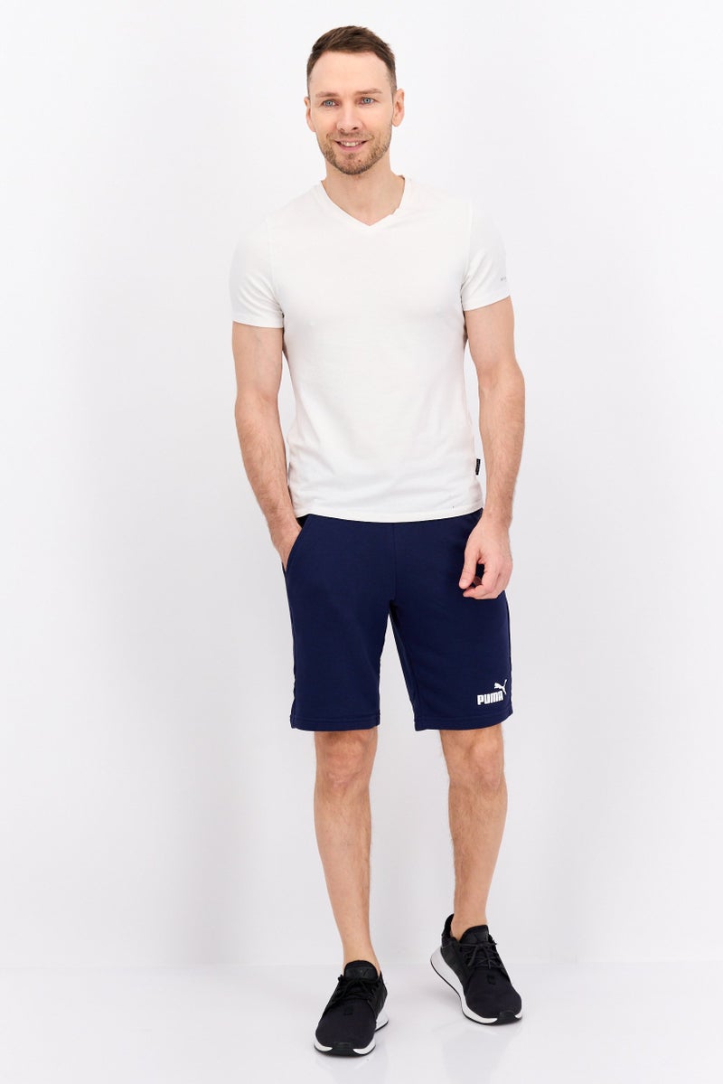 PUMA Men Brand Logo Training Shorts, Blue - Image 4