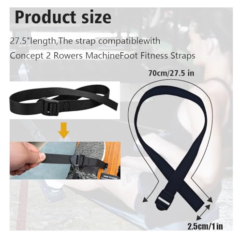 MAGNEECH Ultimate Concept 2 Rower Accessories: Rowing Machine Foot Straps and Bike Pedal Straps, Multifunctional Adjustable Nylon Belt for Foot Strap Replacement, Enhanced Performance - 2 Pack - Image 4