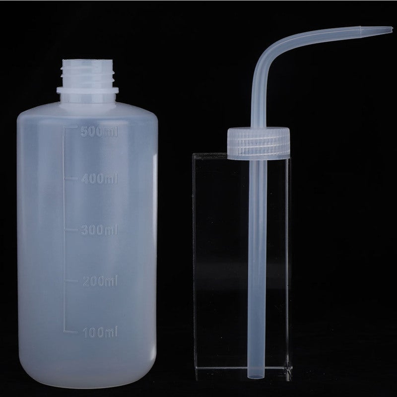 Tattoo Washing Bottle 500Ml Long Neck Elbow Integrated Design - Leakproof Screw Cap Squeeze Bottle With Scale for Tattoo Artists, Green Soap & Alcohol Storage - Image 2