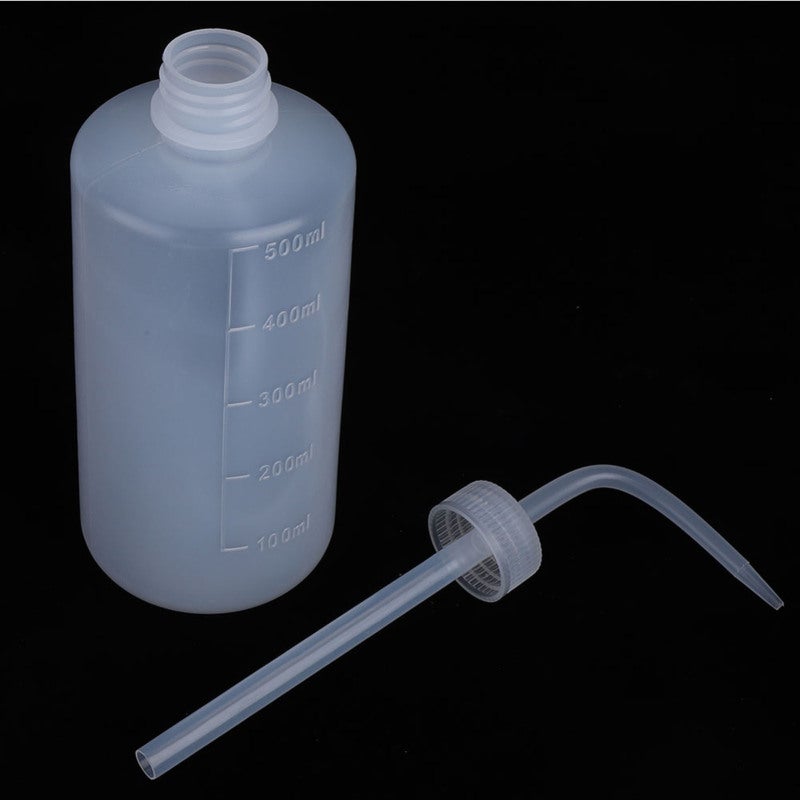 Tattoo Washing Bottle 500Ml Long Neck Elbow Integrated Design - Leakproof Screw Cap Squeeze Bottle With Scale for Tattoo Artists, Green Soap & Alcohol Storage - Image 3