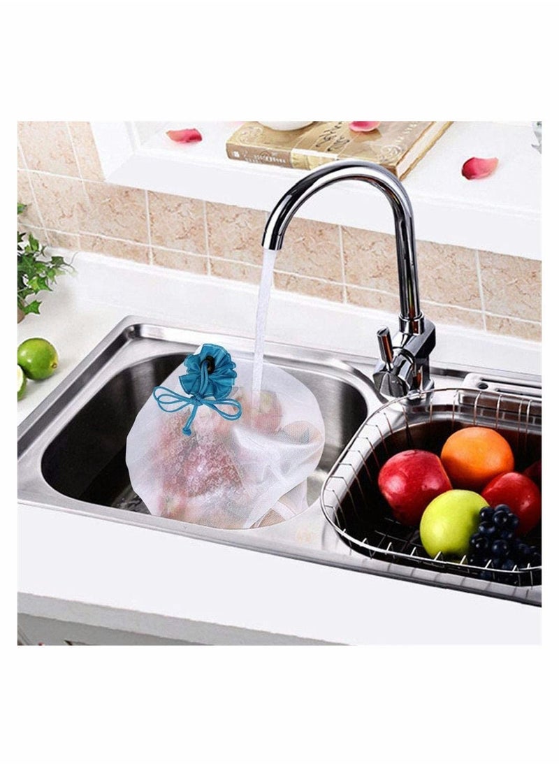 Y&D Mesh Produce Bags, Premium Set Eco-Friendly Washable And See-Through Fruit Bag, See Through Lightweight Bag For Fruits, Vegetable Storage (Set of 12 PCS)  - Image 4