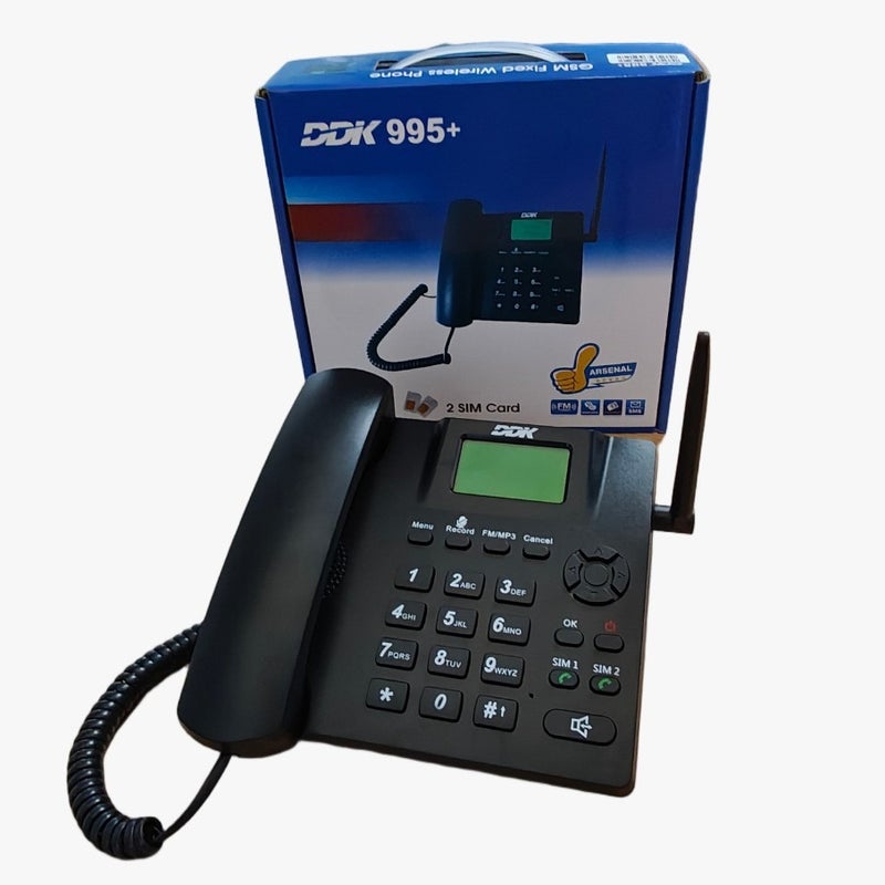 DDK995+ هاتف لاسلكي GSM ثابت، هاتف ثابت لاسلكي ببطاقة SIM، هاتف 2G، هاتف ثابت لاسلكي مزدوج الشريحة - Image 3