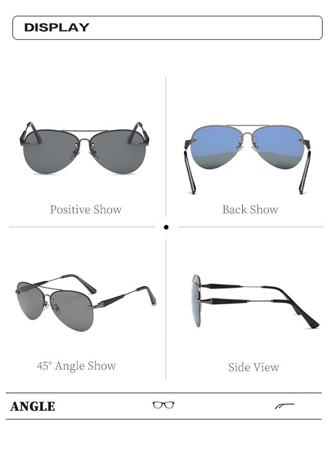Men's Sunglasses | Outdoor UV Protection Eyewear | Anti-Wear & Anti-Scratch UV400 | Flexible Arms | Versatile for Multiple Face Shapes | 3 Hot-Selling Colors for Business & Sports - Image 4