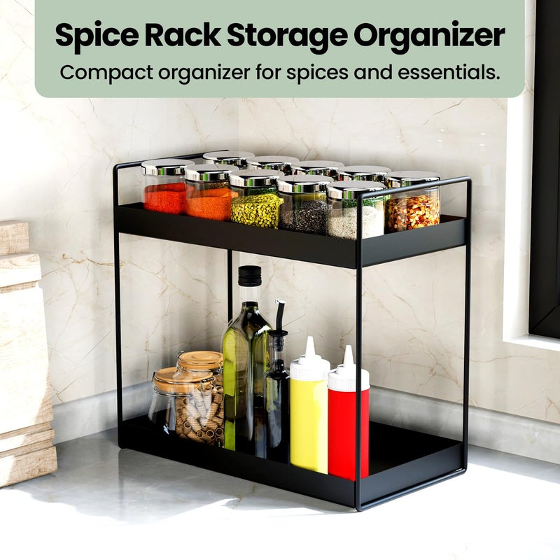 WonderStand Iron 2Tier Countertop MultipurposeOrganizerTiered Shelf Storage Rack Counter Top Organiser Storage Shelf For Home Kitchen And Bathroom - Image 5