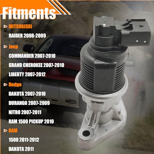 Quivimoro EGR Valve 53034192AA Replacement for 20082010 Dodge Dakota Durango Nitro RAM 1500 Pickup EGR Valve Exhaust Gas Recirculation Valves Fit for Commander Grand Cherokee Liberty Replace OE 53032948AD - Image 3