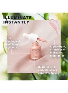 Lumene Invisible Illumination Instant Illuminizer - Lightweight Hydrating Liquid Highlighter - Glowing Skin Makeup Highlighter for a Natural Radiance - Highlight Illuminator, Rosy Dawn (15ml)  - Image 2