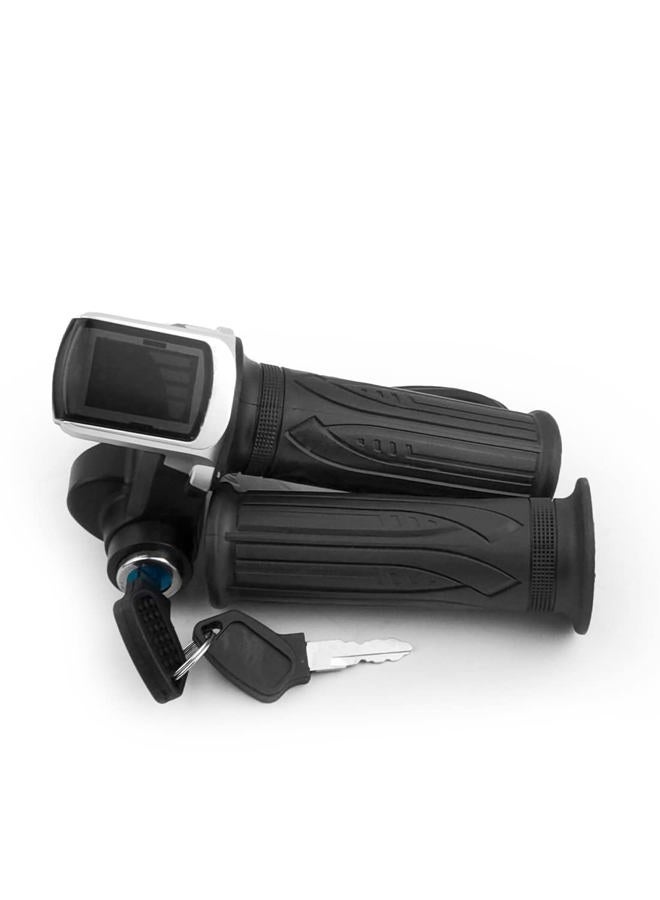 L-faster Bike Throttle Handle Speed Accelerator Grip with Key Switch Indicator for E-Scooter Bicycle (36V) - Image 2