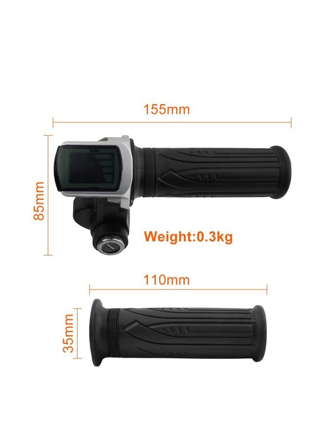 L-faster Bike Throttle Handle Speed Accelerator Grip with Key Switch Indicator for E-Scooter Bicycle (36V) - Image 3