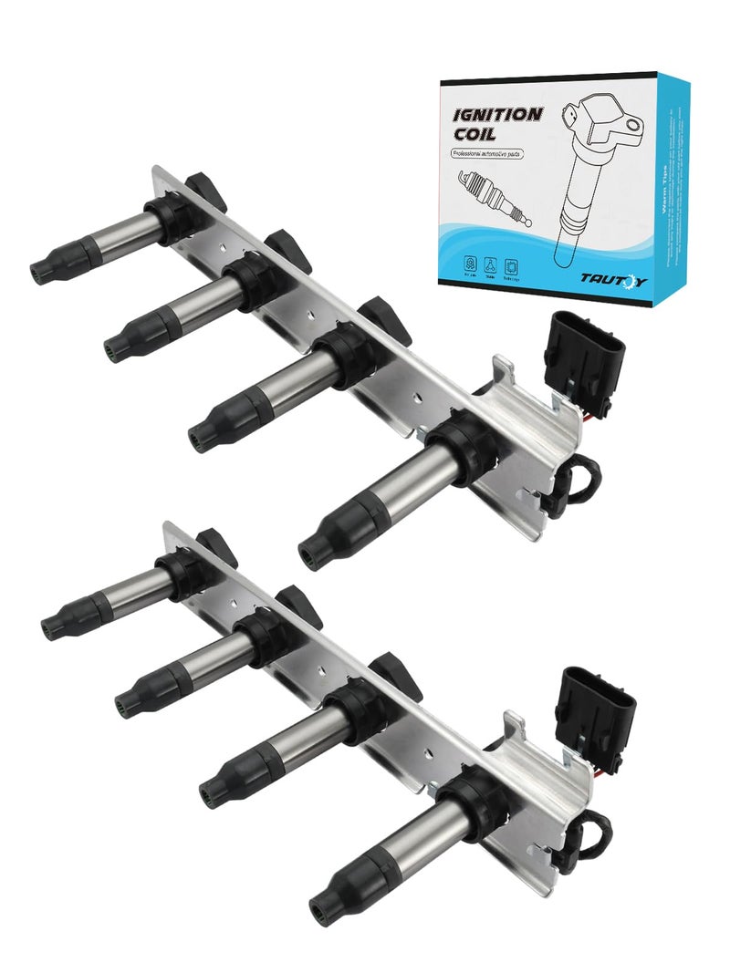 TAUTOY Set Of 2 UF372 Ignition Coil Pack (4.6L Only) 2004-2006 For Cadillac DeVille Seville SRX STS XLR,For Pontiac Bonneville 2004-2005, Replace # C1509 12585765 5C1552 89017778 - Image 1
