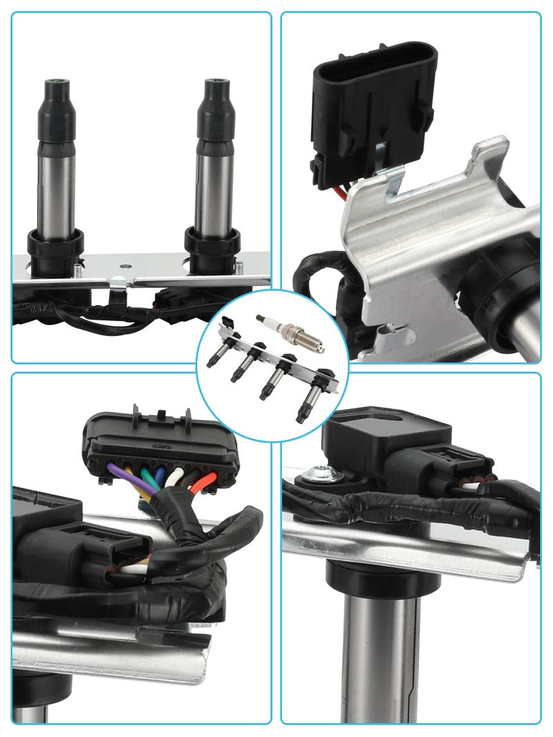 TAUTOY Set Of 2 UF372 Ignition Coil Pack (4.6L Only) 2004-2006 For Cadillac DeVille Seville SRX STS XLR,For Pontiac Bonneville 2004-2005, Replace # C1509 12585765 5C1552 89017778 - Image 2