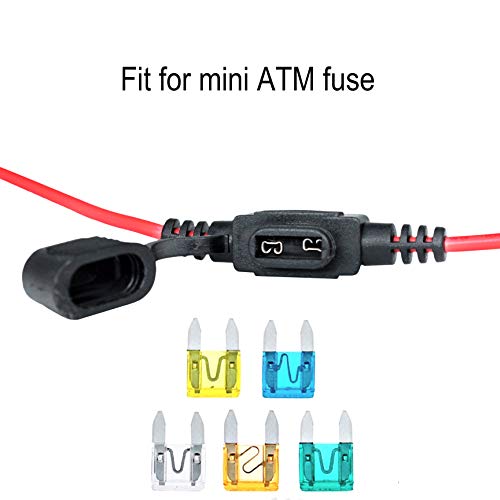 VANTRONIK Waterproof MINI Inline Fuse Holder with 16 Gauge AWG Wire 12 Inches Long, Fit for ATM Blade Small Fuse in Vehicle/Boat/RV/Tractor, 6 Pack - Image 3