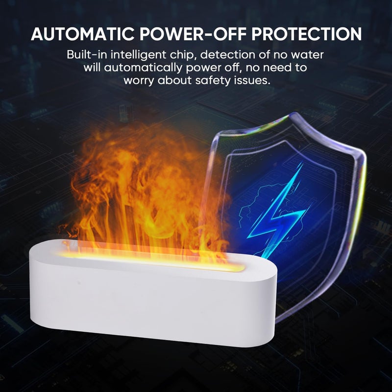 Yaledi - Flame Diffuser for Fireplace, Aromatherapy Essential Oil Diffuser, 150ml Ultrasonic Cool Mist Humidifier for Bedroom, Office, Home, Yoga, Timer and Off - Image 5