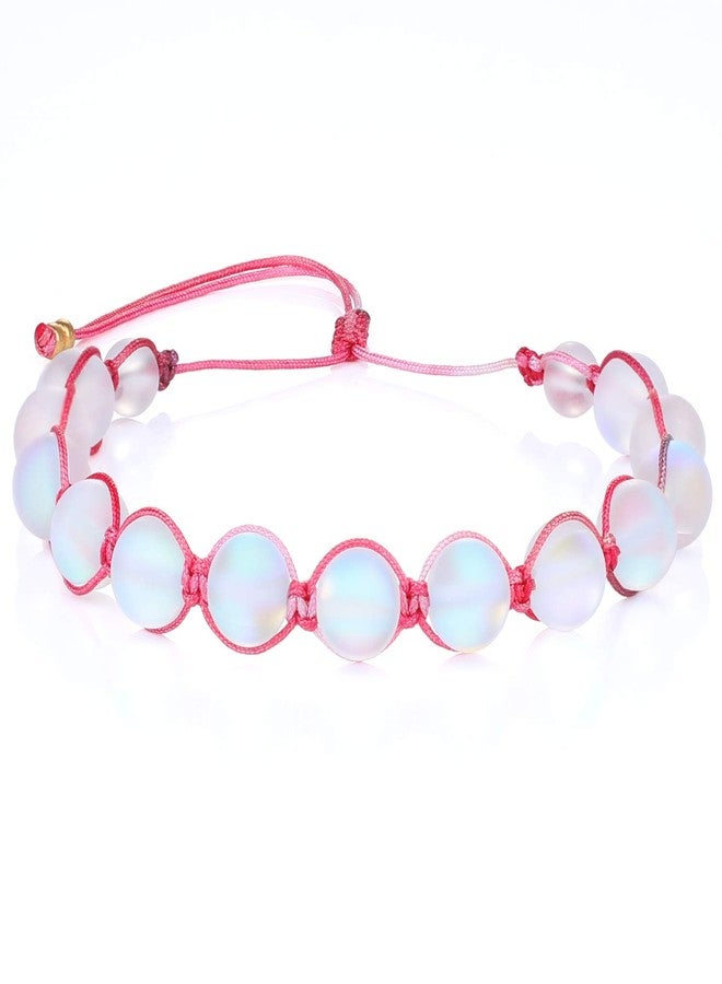 KELITCH Mermaid Moonstone Bracelet Glass Beaded Link Strand Friendship Cuff For Women Handmade Fashion Jewelry - Image 1