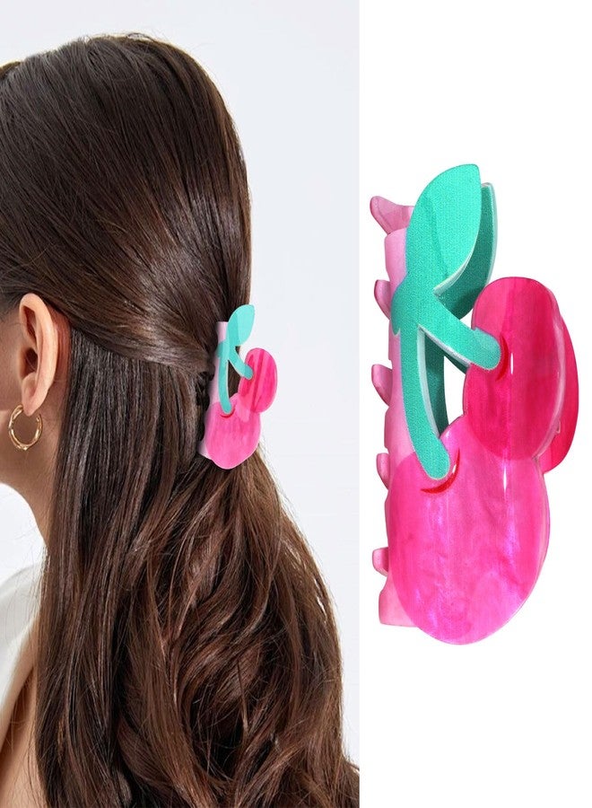 ANBALA Cherry Claw Clips Acrylic Hair Clips Sweet Cherry Shape Hair Clip for Women Girls Non-Slip, Durable Jaw Claws - Image 1