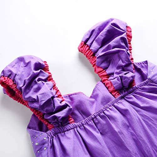 JerrisApparel Girl Princess Costume Dress for Birthday Party (3T, Purple with Accessories) - Image 4
